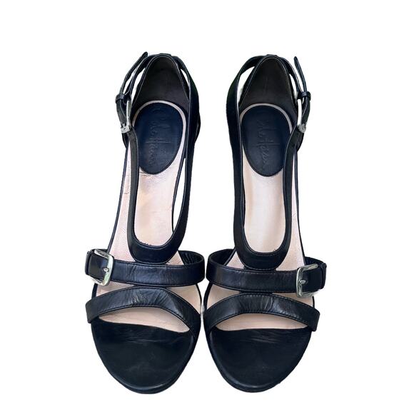 COLE HAAN Air‎ Soles D'Orsay Black Strappy Heels Stiletto 7.5 B (S437) - Picture 4 of 6
